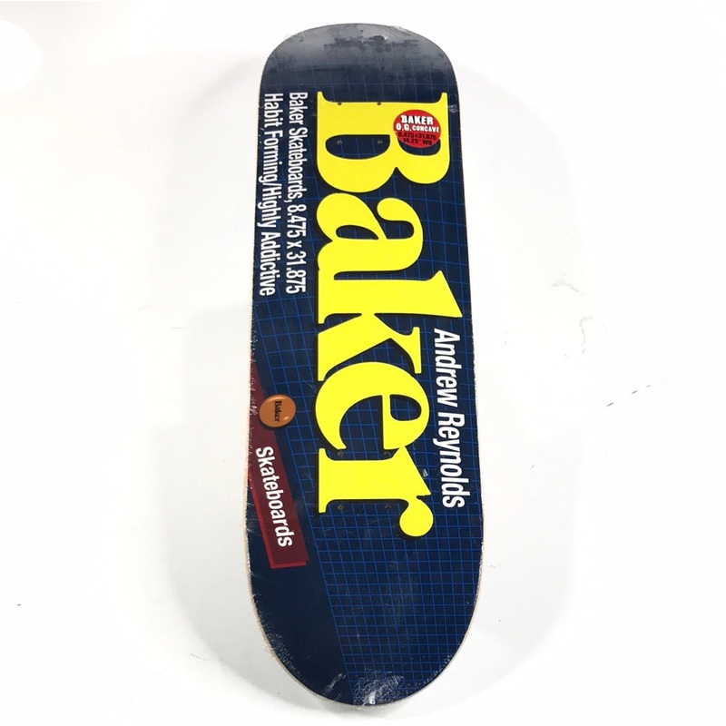 Baker Andrew Reynolds Drug Blue/yellow 8.475” Skateboard Deck 8.475”