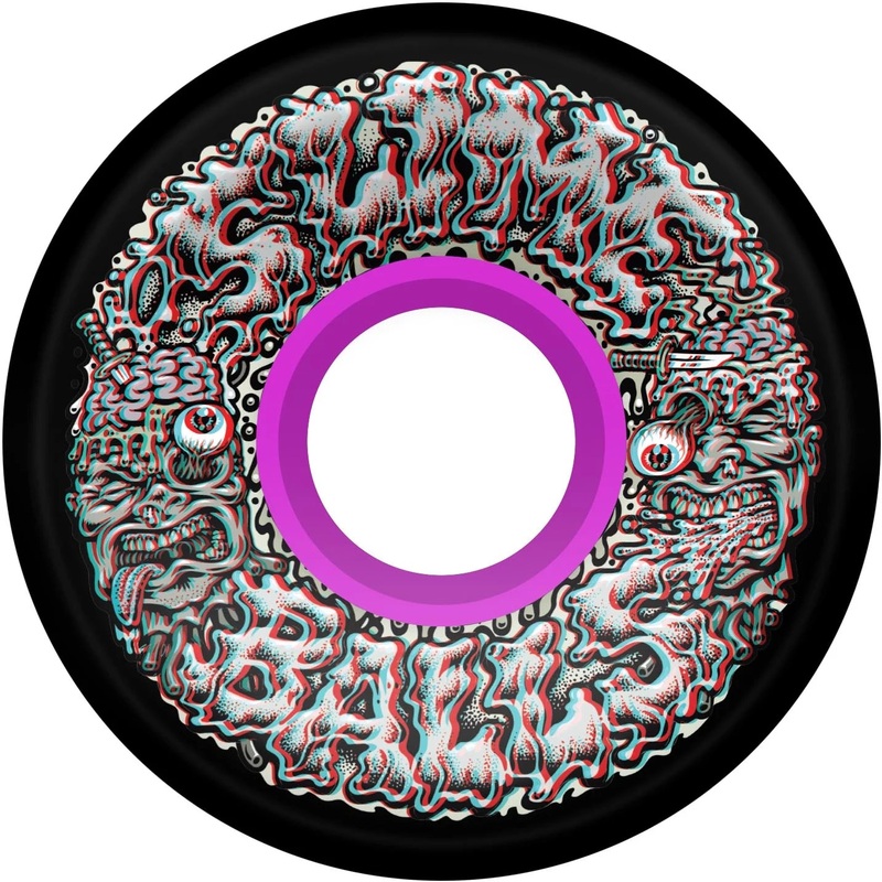 Slime Balls Wheels 60mm Brain Busters 3D OG Slime Black 78A