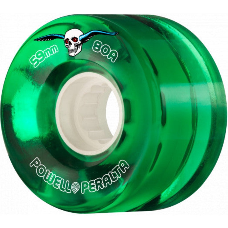 Powell Cruiser Wheels 59mm – Green Clear 80A
