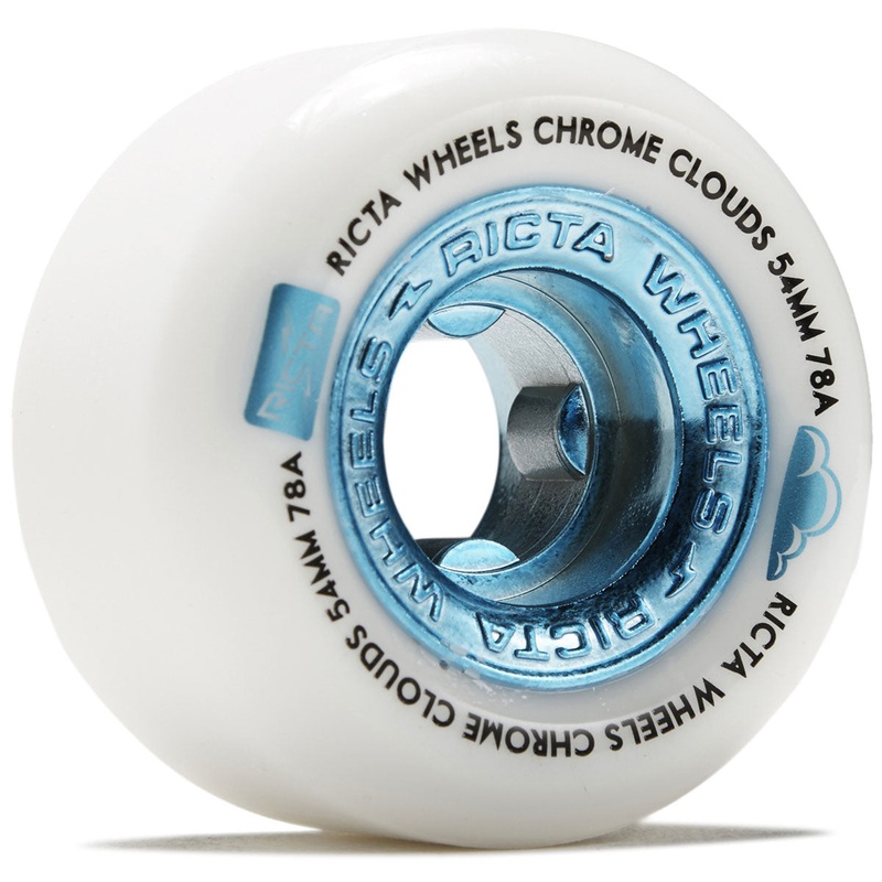Ricta Chrome Clouds 78a Skateboard Wheels – Blue – 54mm