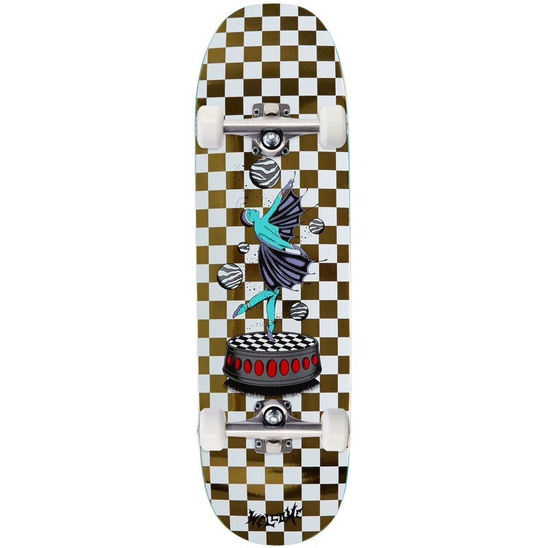 Welcome Dancer On A Baculus 2 Skateboard Complete – White/Gold Foil – 9.00″