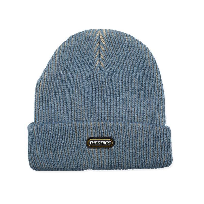 2 Tone Knit Beanie – Cream/Powder Blue