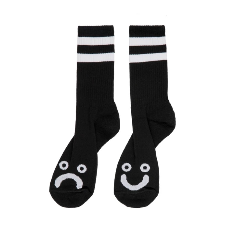 Polar Skate Co. – Happy Sad Socks Black 35-38