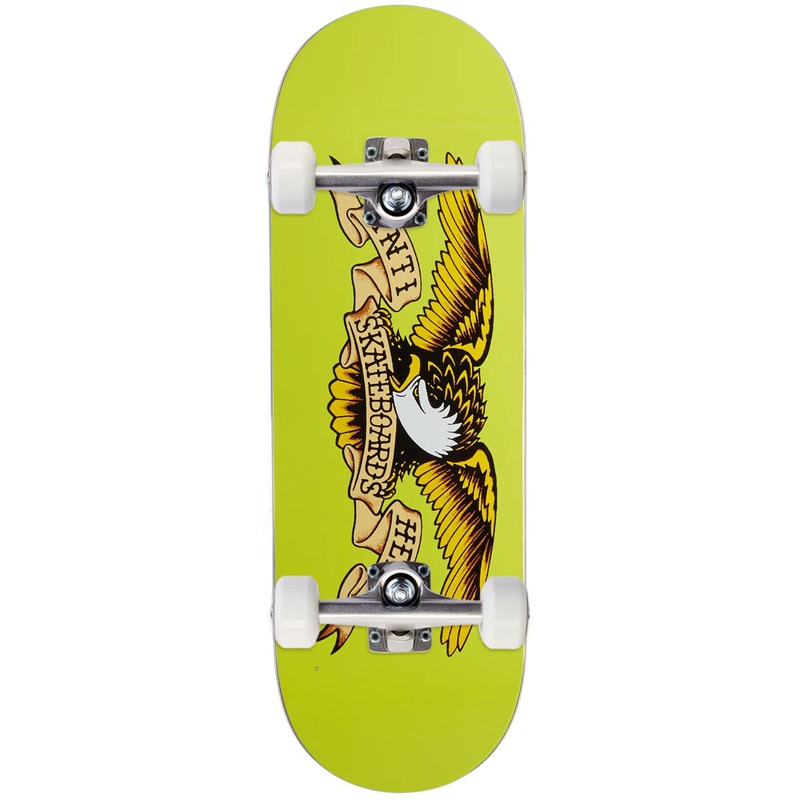 Anti-Hero Team Shaped Eagle Horse Pill Skateboard Complete – Yellow – 10.00″