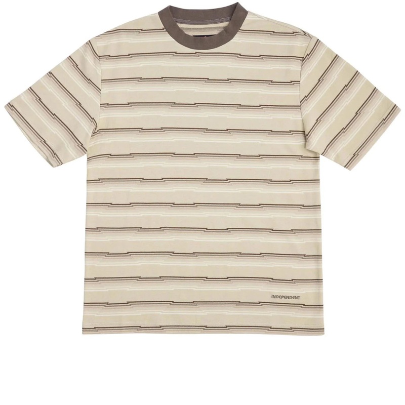 Independent Tee Sand Wired Ringer Striped Large