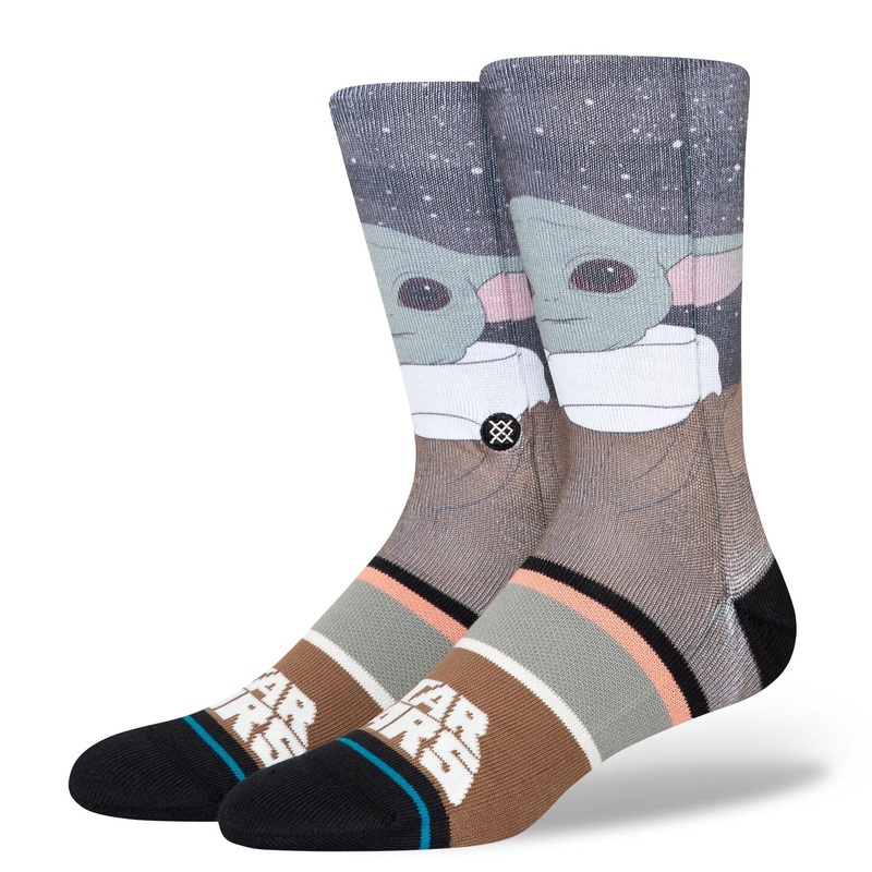 “Star Wars By Jaz” Grogu Crew Socks – Splatter Grey S (3-5.5)