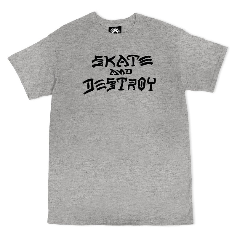 Thrasher Tee Skate and Destroy Grey Small