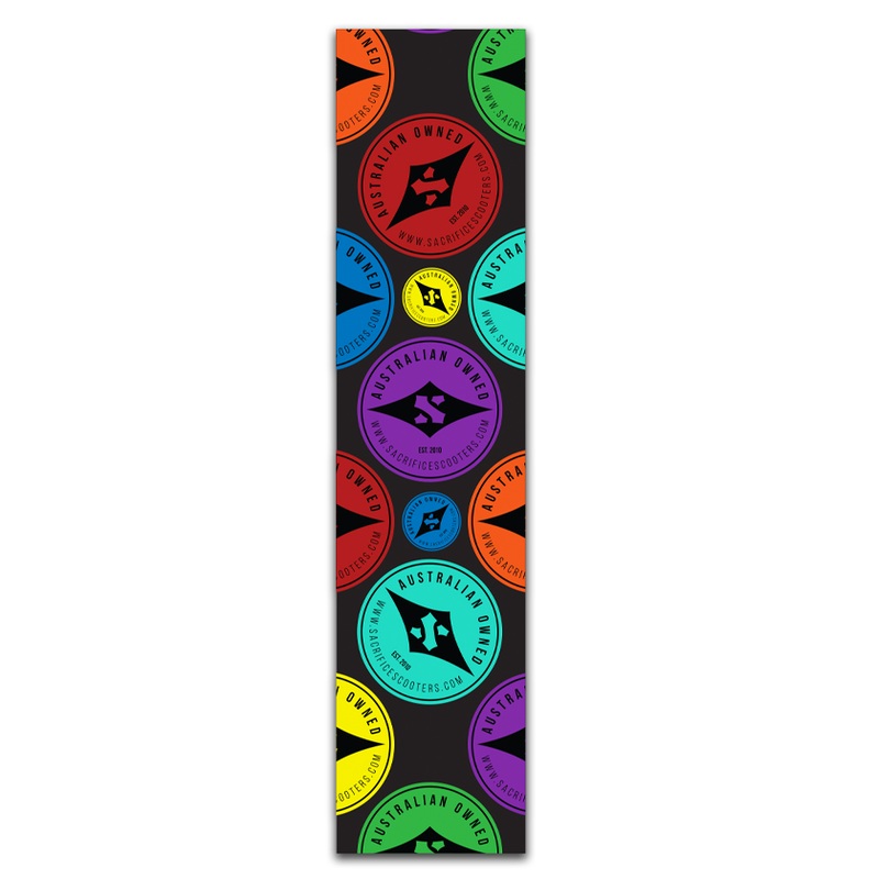 Sacrifice Aussie Owned Grip Tape Multi 4.75in Multi Coloured