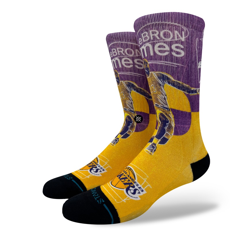 “NBA” Lebron Pasted Crew Socks – Purple M (6-8.5)