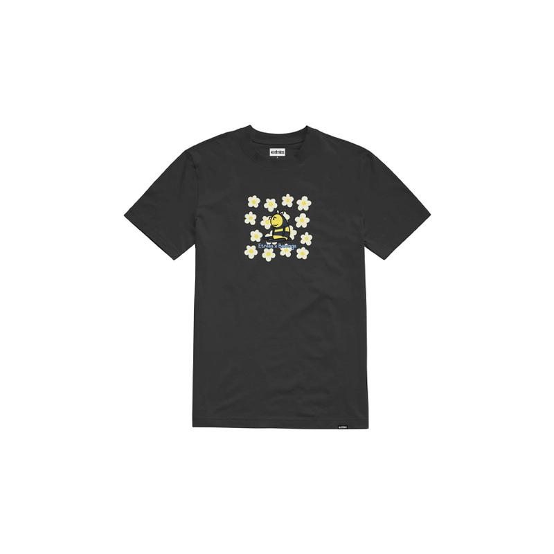 Etnies Beeings Floral Mens T-Shirt Black Small Black