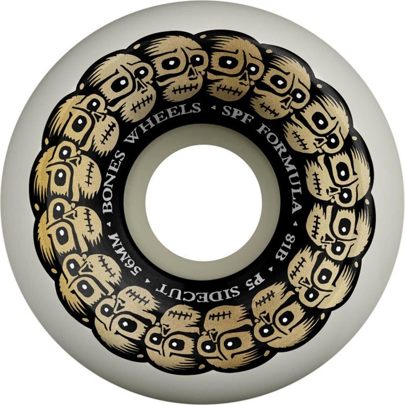 Bones – Circle Skulls 56MM 81B P5 Sidecut SPF Skateboard Wheels