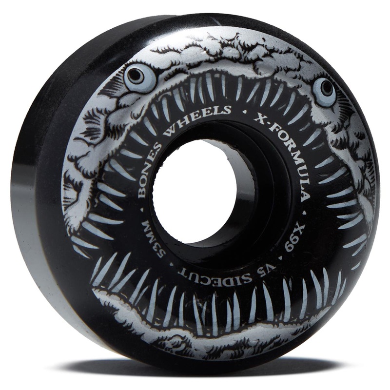 Bones Dark Waters 99a V5 Sidecut Skateboard Wheels – Black – 53mm