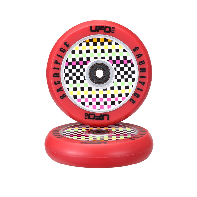 Sacrifice UFO Scooter Wheels 110mm Polka Dot Red 110mm Polka Dot Red