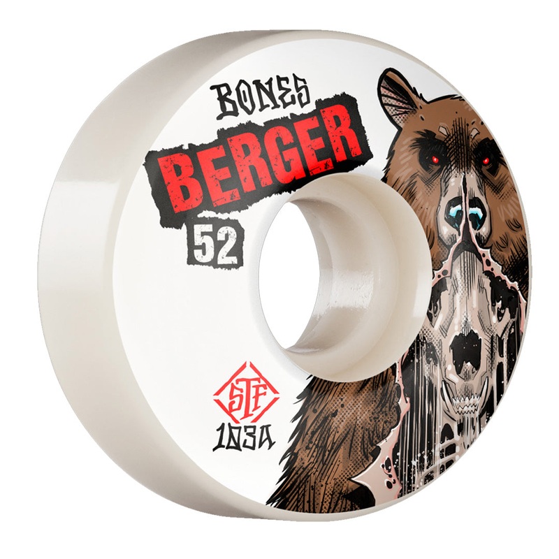 Bones – 52MM 103A Matt Berger Skinned Bear V3 Slims STF Skateboard Wheels