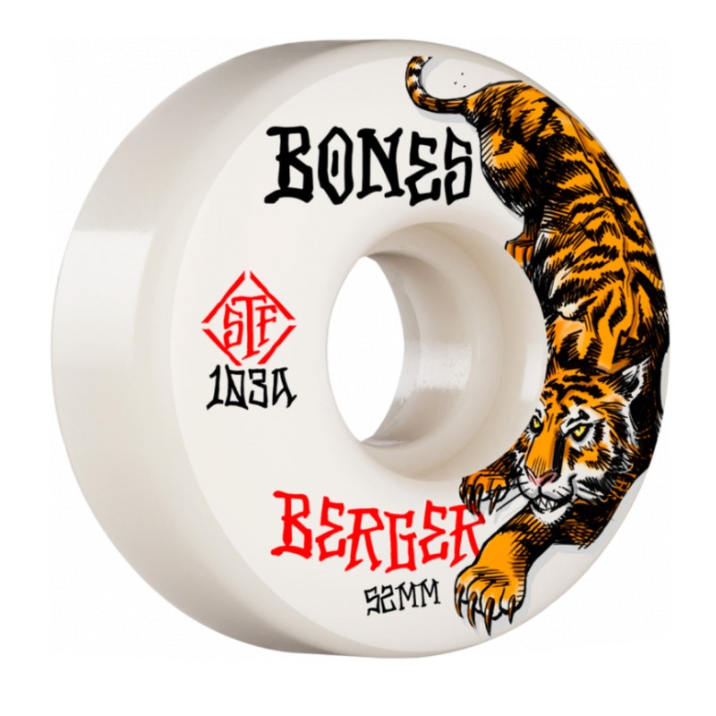 Bones – 54MM 103A Berger The Hunter V3 Slims STF Skateboard Wheels