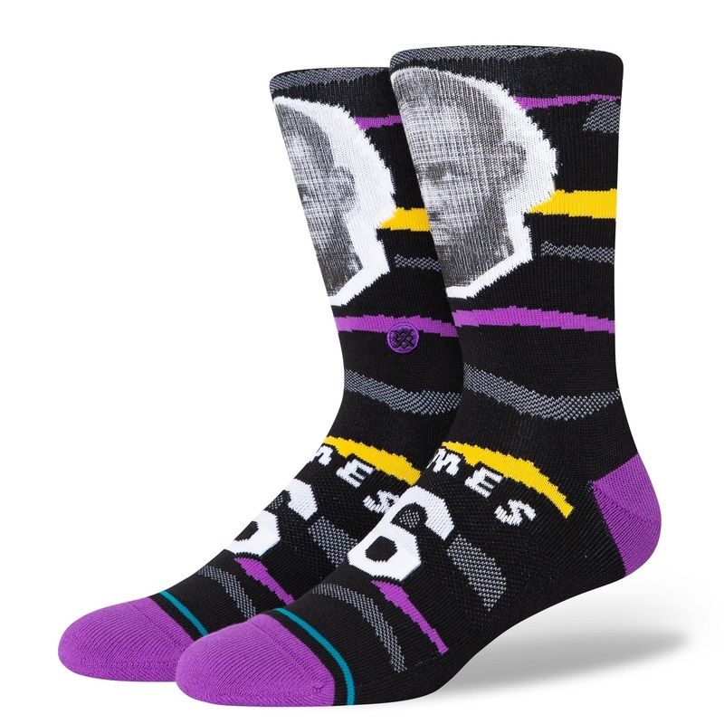 “NBA” Faxed Lebron Crew Socks – Black L (9-12)