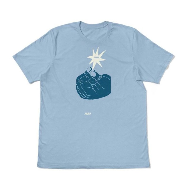 Uma Tee Snap Baby Blue Large
