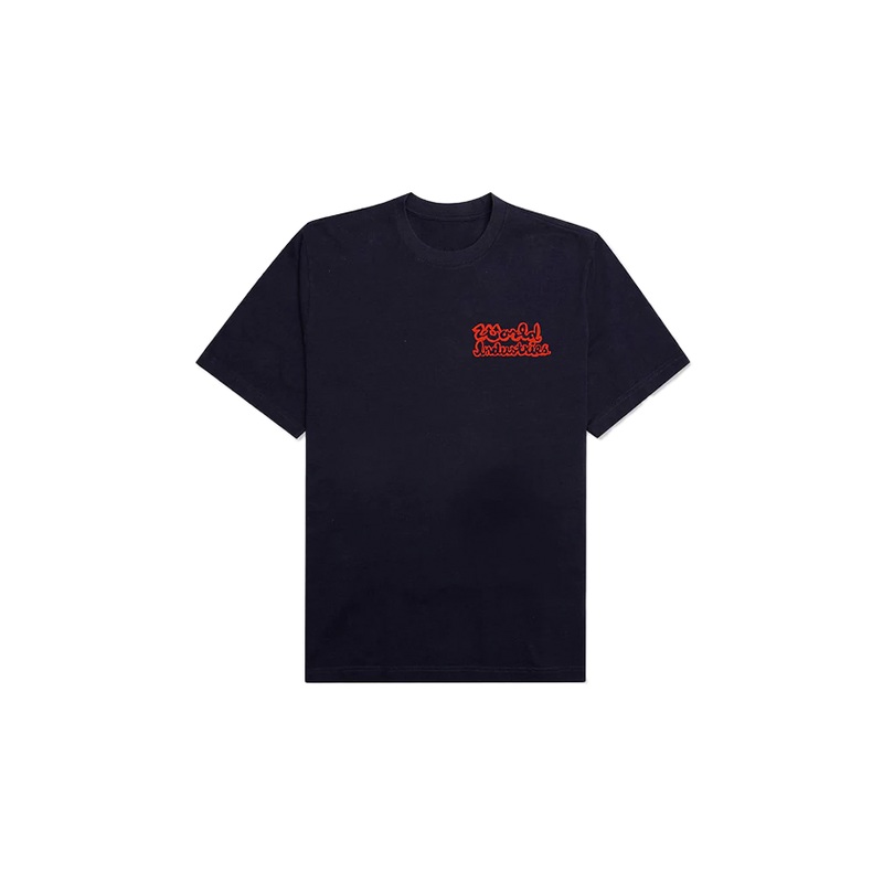 World Industries Scribble Logo Youth T-Shirt Navy 8 Navy