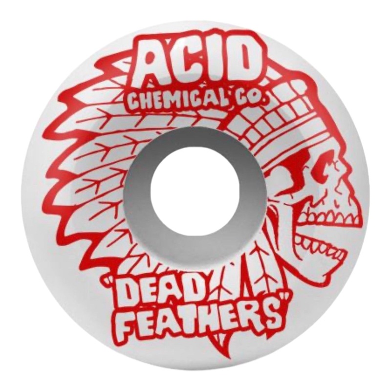 ACID CHEMICAL COMPANY WHITE SIDE CUTS “DEAD FEATHERS” WHEELS 52MM 101A 52mm White