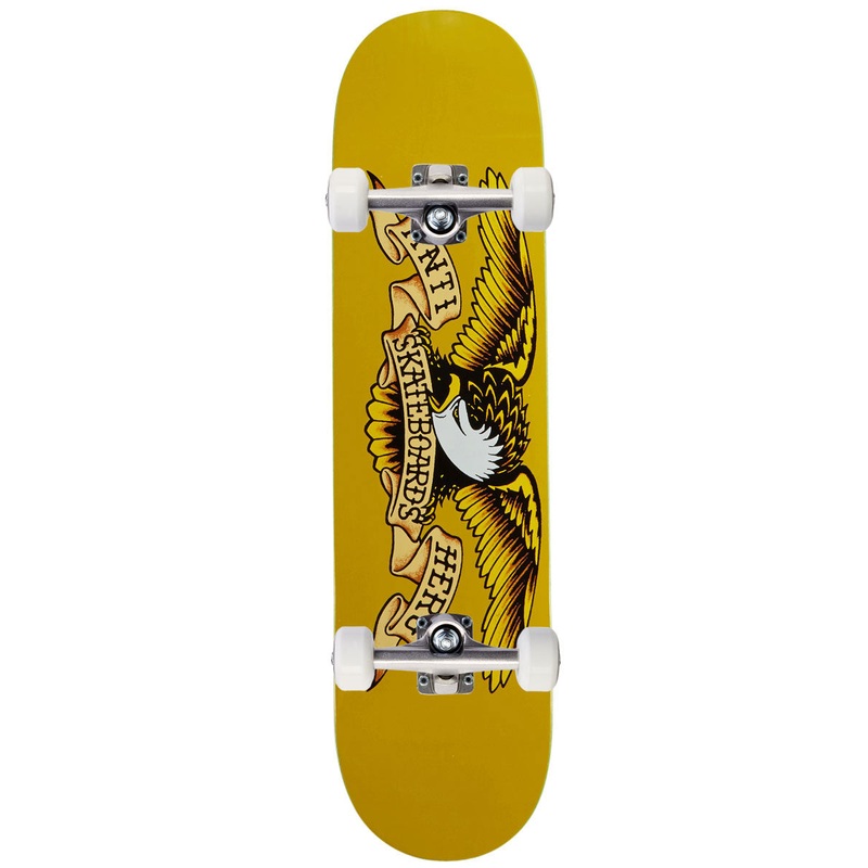 Anti-Hero Classic Eagle Mini Skateboard Complete – Yellow – 7.30″