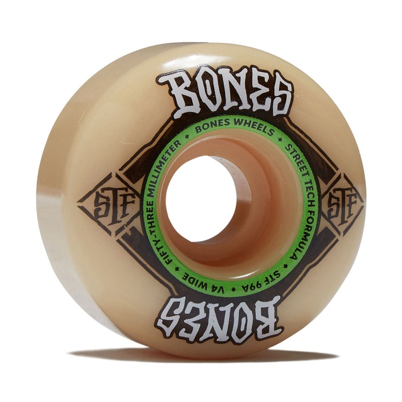 Bones STF Wides 99a V4 Wide Skateboard Wheels – 53mm