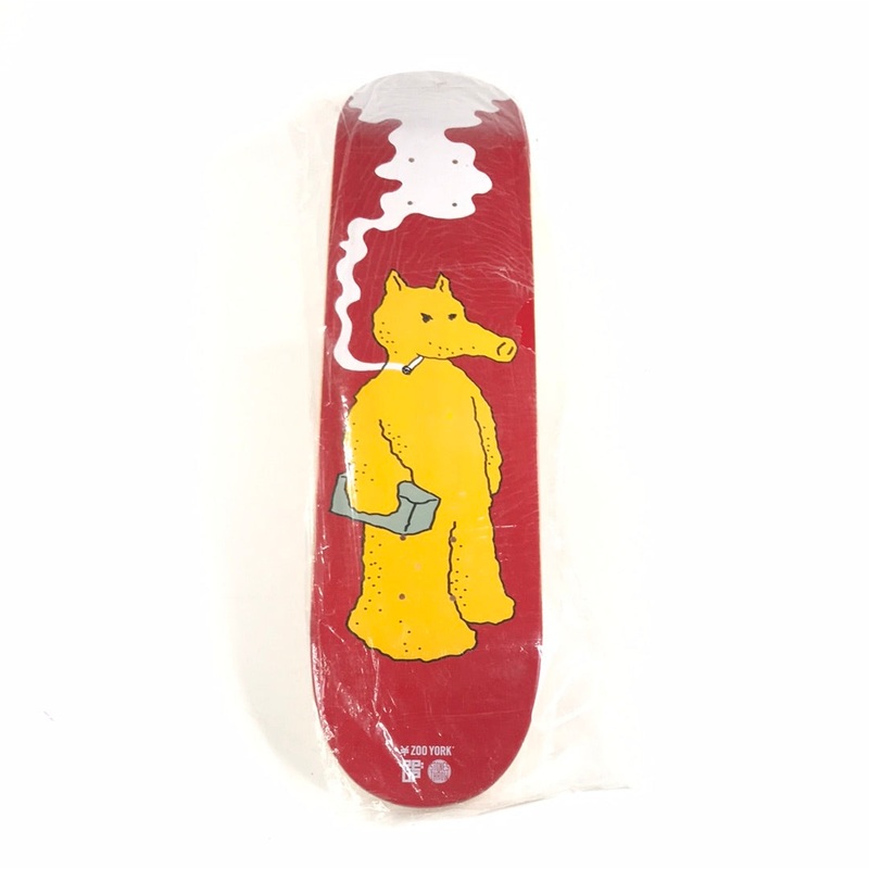 Zoo York Re:Up Stones Throw Quasi Moto Red/Yellow/White 7.5 Skateboard Deck 7.5″