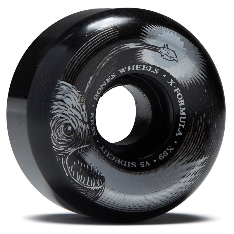 Bones Dark Waters 99a V5 Sidecut Skateboard Wheels – Black – 55mm