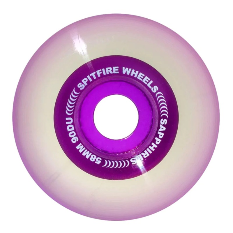 Spitfire Wheels – Sapphire 90A Clear/Purple – 58mm