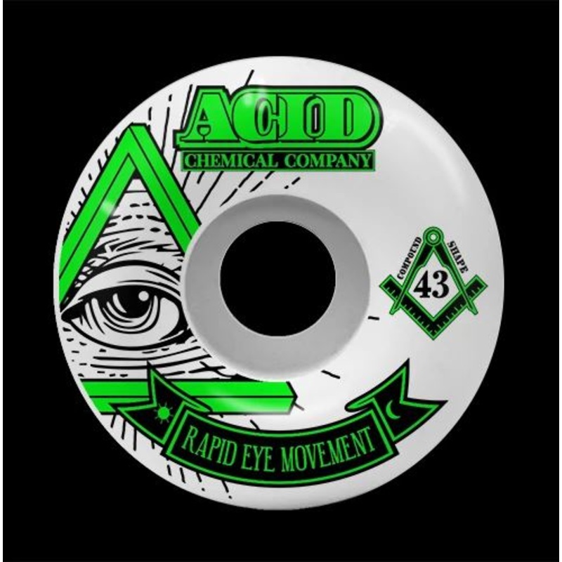 Acid Wheel REM Pyramid 56mm 99A White/Green