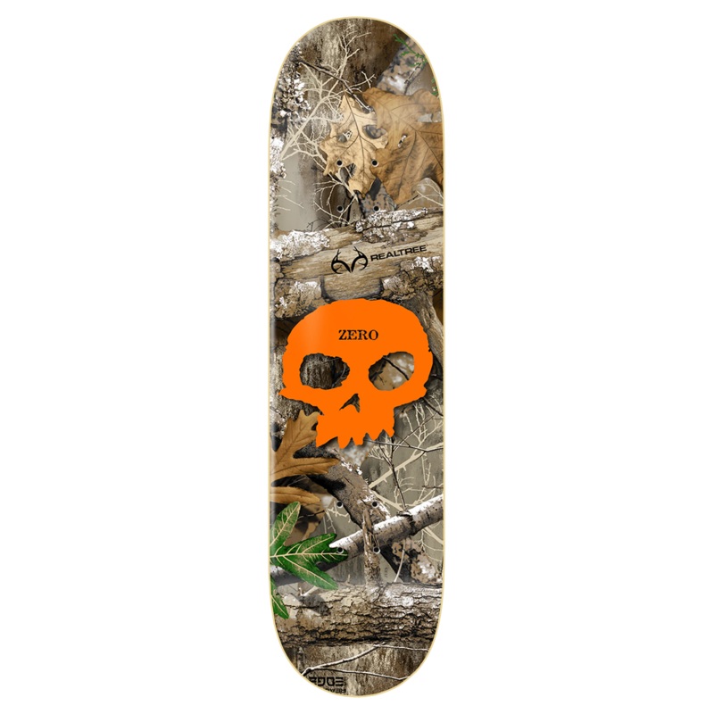Zero x Realtree Single Skull (orange) Deck – 8.25″