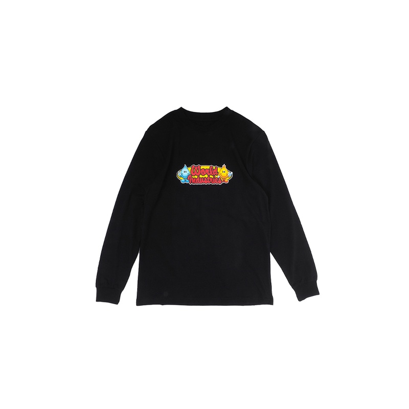 World Industries Oval World Logo Youth Long Sleeve Tee Black 8 Black